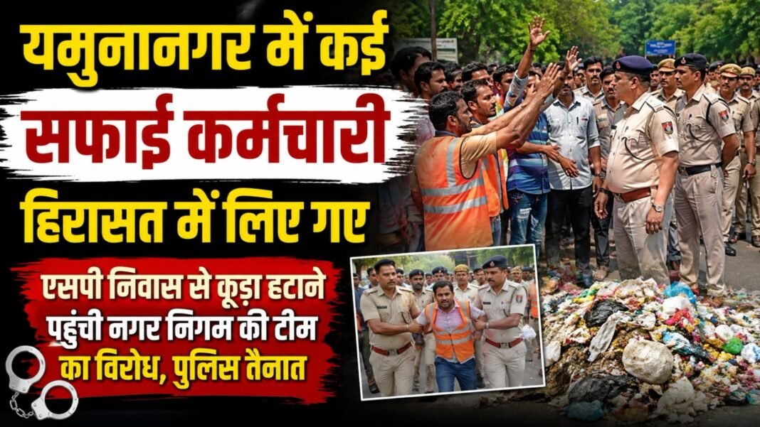 BREAKING NEWS – यमुनानगर में कई सफाई कर्मचारी हिरासत में लिए गए BREAKING NEWS – यमुनानगर में कई सफाई कर्मचारी हिरासत में लिए गए
