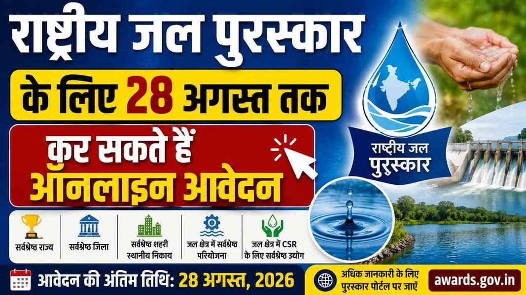 Charkhi Dadri – राष्ट्रीय जल पुरस्कार 2026 के लिए आवेदन शुरू, 28 अगस्त तक मिलेगा मौका charkhi Dadri