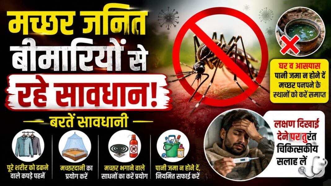 Charkhi Dadri News – चरखी दादरी में डेंगू का खतरा! मच्छर जनित बीमारियों से रहें सावधान | स्वास्थ्य विभाग की एडवाइजरी Charkhi Dadri
