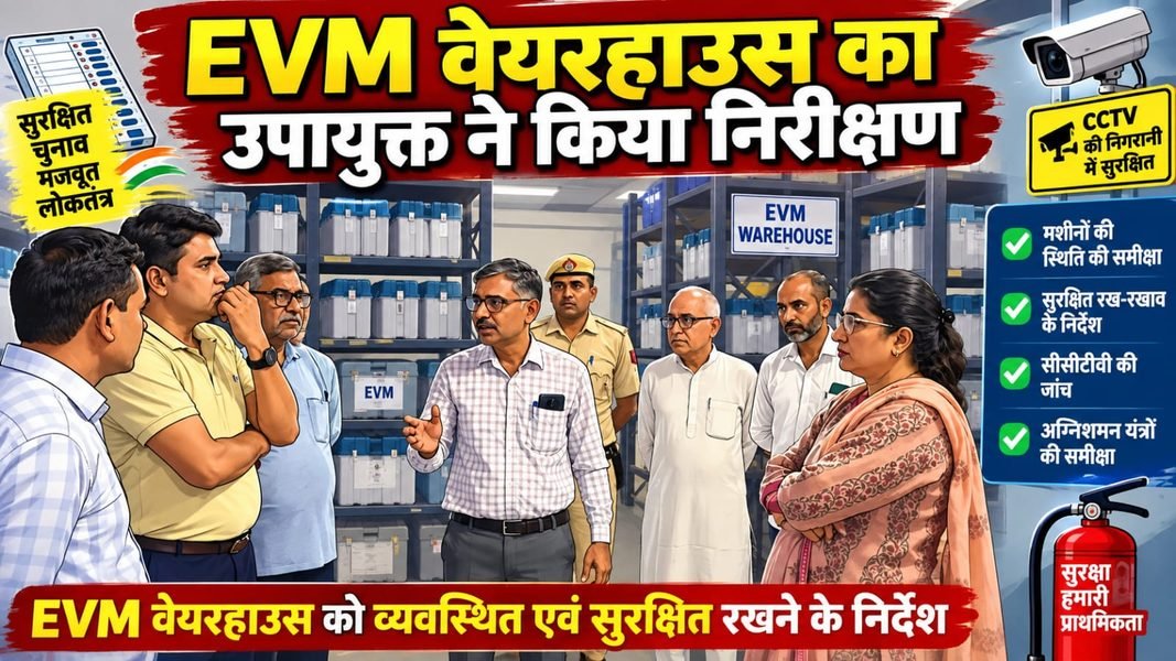 Charkhi Dadri News – चरखी दादरी में EVM वेयरहाउस का निरीक्षण | उपायुक्त मनदीप कौर ने दिए सुरक्षा के सख्त निर्देश Charkhi dadri News
