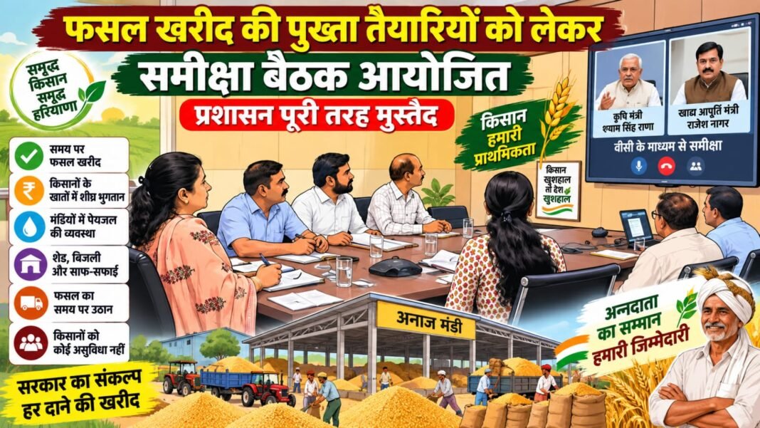 Charkhi Dadri News – चरखी दादरी में फसल खरीद की तैयारियों को लेकर समीक्षा बैठक | किसानों के लिए प्रशासन मुस्तैद Charkhi Dadri News