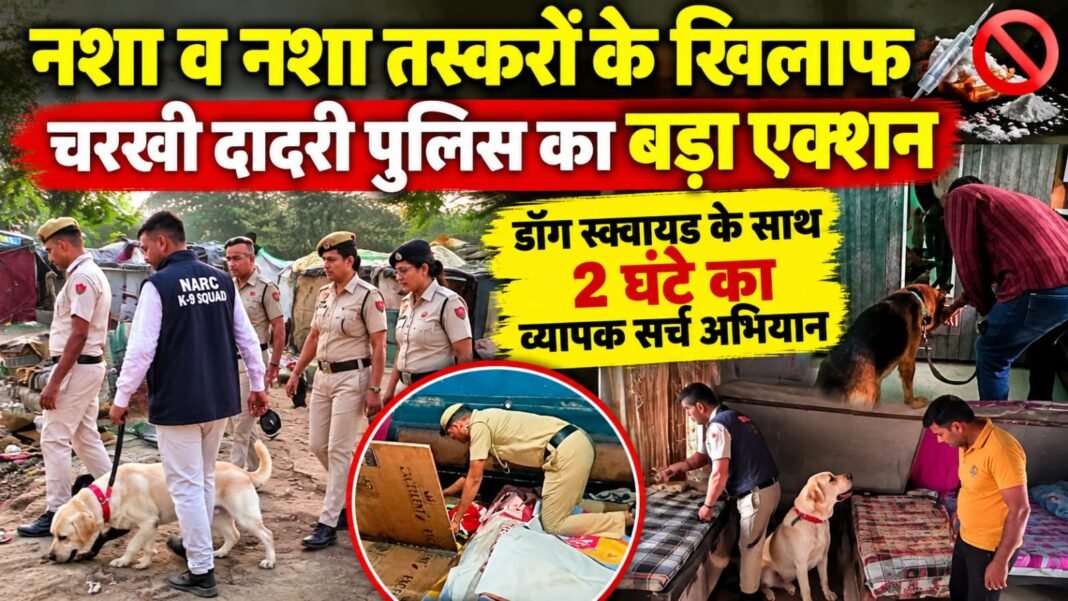 Charkhi Dadri News – चरखी दादरी पुलिस का बड़ा एक्शन! डॉग स्क्वायड के साथ 2 घंटे चला सर्च अभियान | Charkhi Dadri News