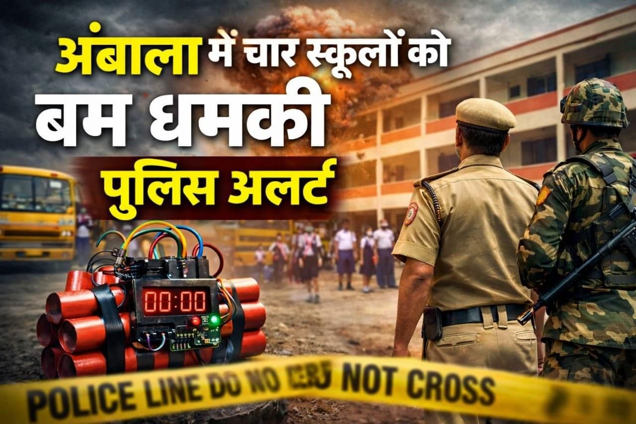 Ambala Bomb Threat News: ई-मेल से 4 स्कूलों को बम से उड़ाने की धमकी, पुलिस-सेना अलर्ट, जांच तेज